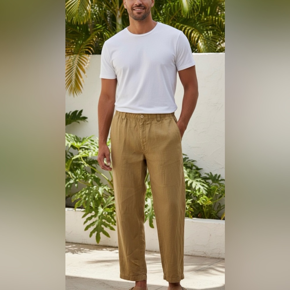 Caribbean 100%Linen pants men